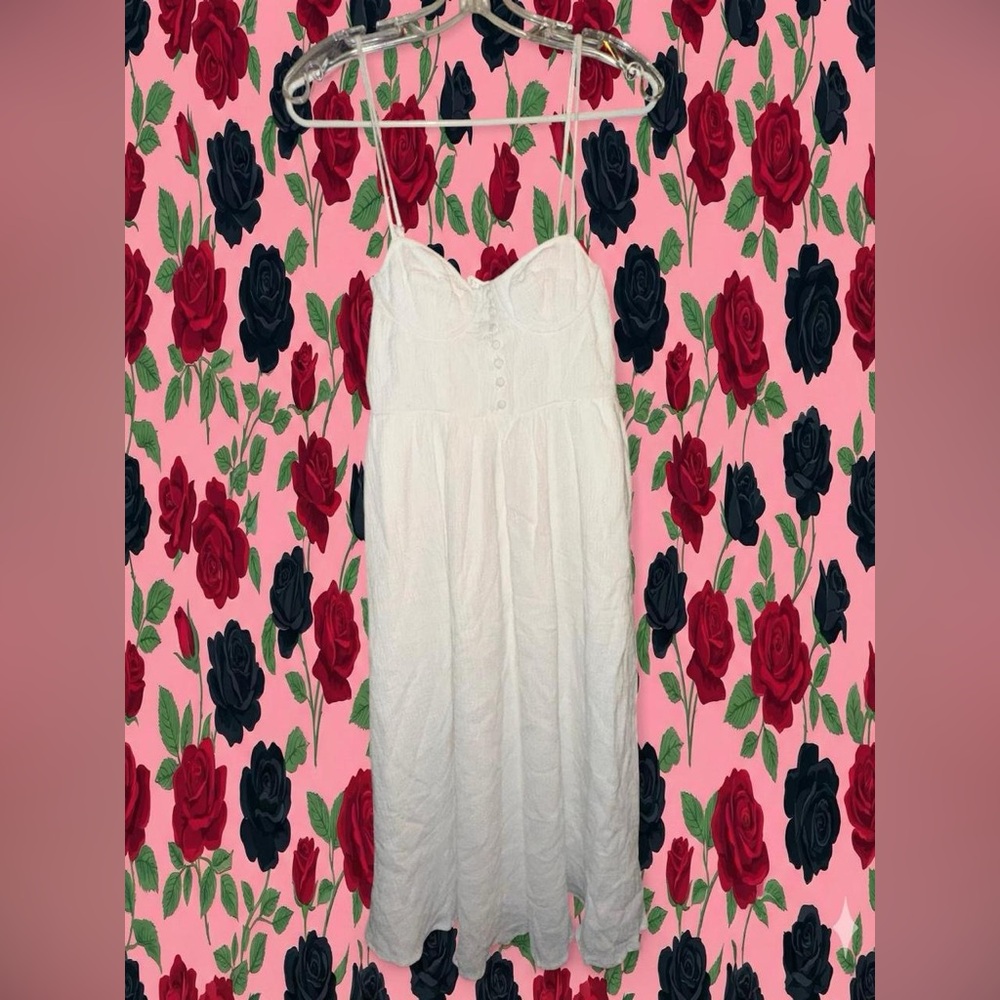 ASTR Strapless White Dress